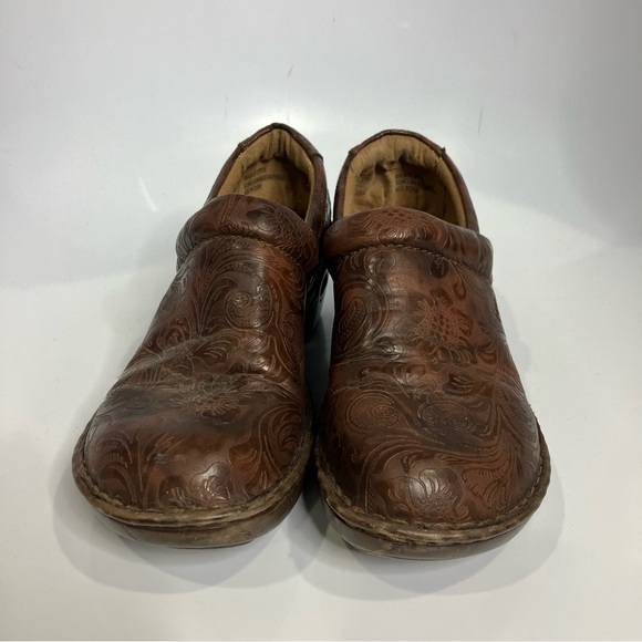 B.o.c. Concept Peggy clogs brown embossed leather size 9 - Picture 2 of 7
